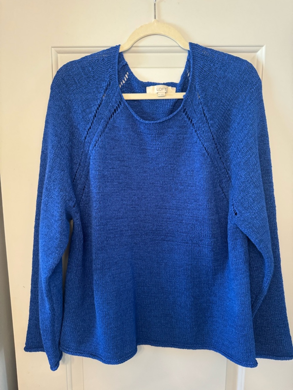 LOFT Cobalt Blue Crewneck Lightweight Sweater